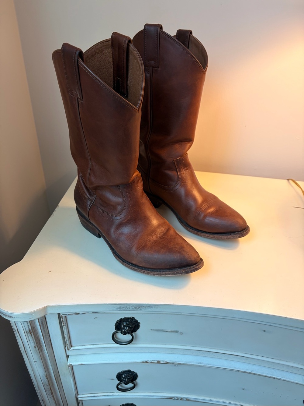 Frye Men's Brown Leather Cowboy Boots